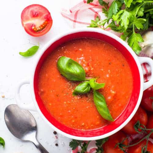 Creamy Tomato and Basil Meal Replacement Soup